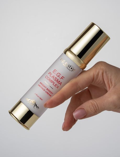 Крем для освітлення, оновлення та захисту шкіри E.G.F. Plasma Complex 24H Bright Boost Face Cream A.G.E. STOP 50 мл age-009 фото